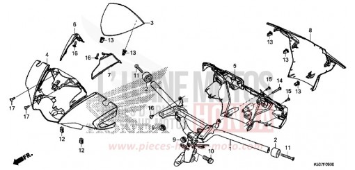 TUYAU DE GUIDON/REVETEMENT DE GUIDON SH300AH de 2017
